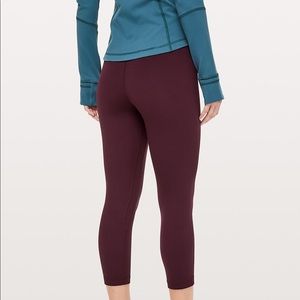 Purple Maroon Lululemon Align Crop 21"